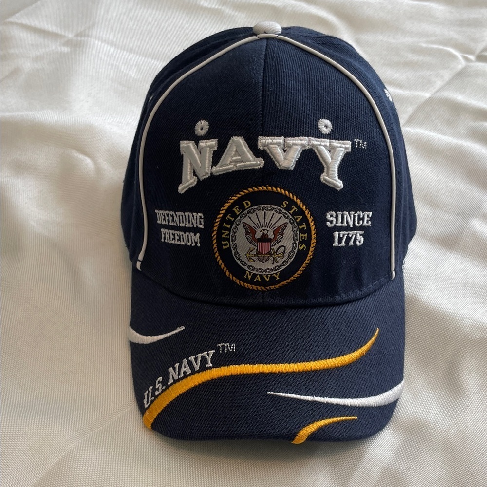 Navy Embroidered Cap